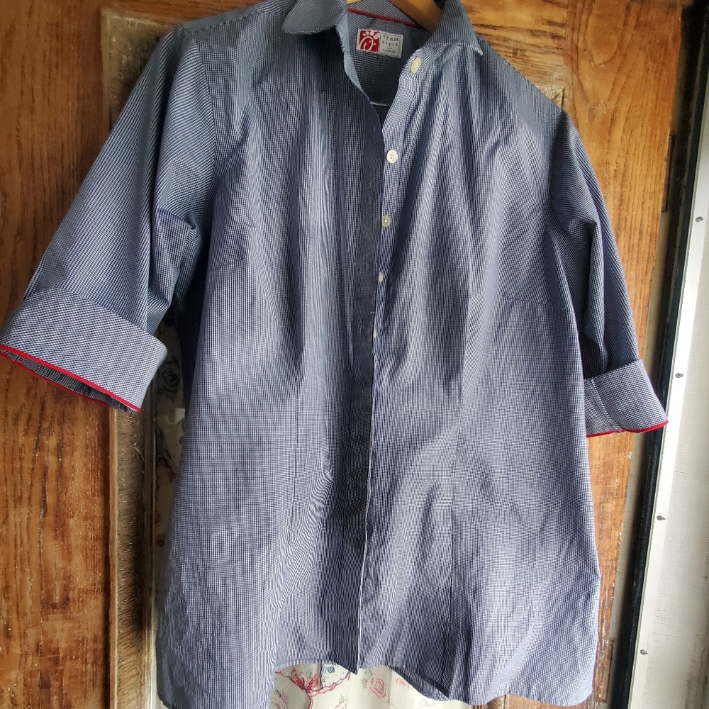 Chick fil a Oobe Button Up Blouse